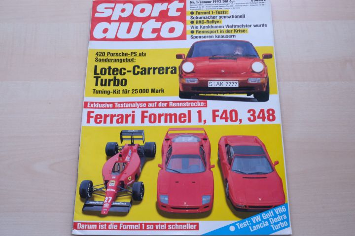 Deckblatt Sport Auto (01/1992)